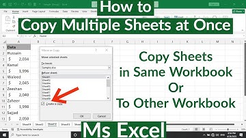 How to Copy Multiple Sheets at Once in Excel | How to Copy Multiple Sheets to New Workbook in Excel
