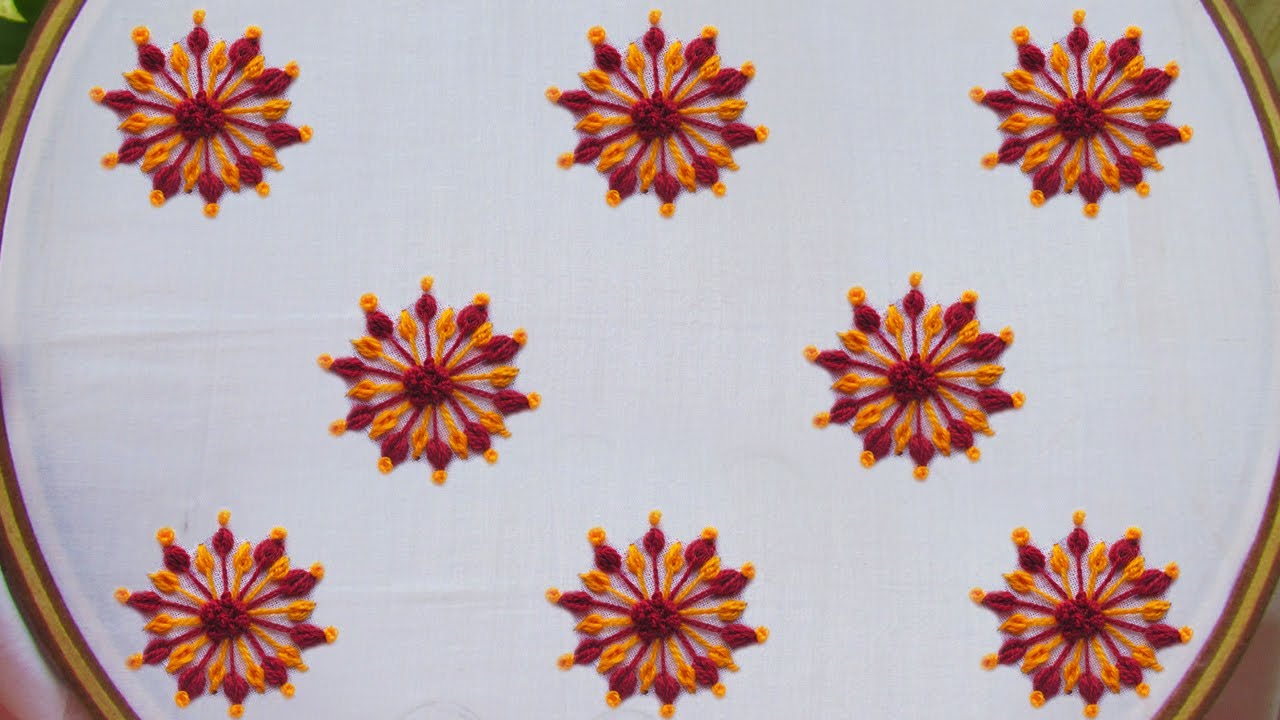 Красивый дизайн ручной вышивки по всей поверхности платья, шарфа, блузки, мехела садор.