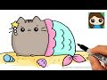 How to Draw a Mermaid Pusheen Easy