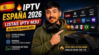 🔥 IPTV España 2026 | Listas IPTV M3U ACTUALIZADAS | SIN BLOQUEOS y Sin VPN | HD / 4K