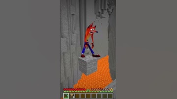 Minecraft: Crash Bandicoot OR 1,000,000 Subscribers 😢 #Shorts
