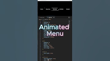 Animated Menu using Html css #shorts #coding