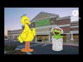 Oscar the grouch destroy the buildings and gets grounded