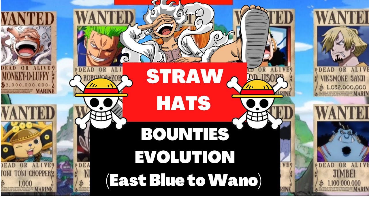 Straw Hats pirates Bounties evolution from East Blue to Wano Zoro