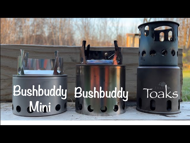 Bushbuddy Mini vs Bushbuddy vs Toaks Small Wood-burning Stove