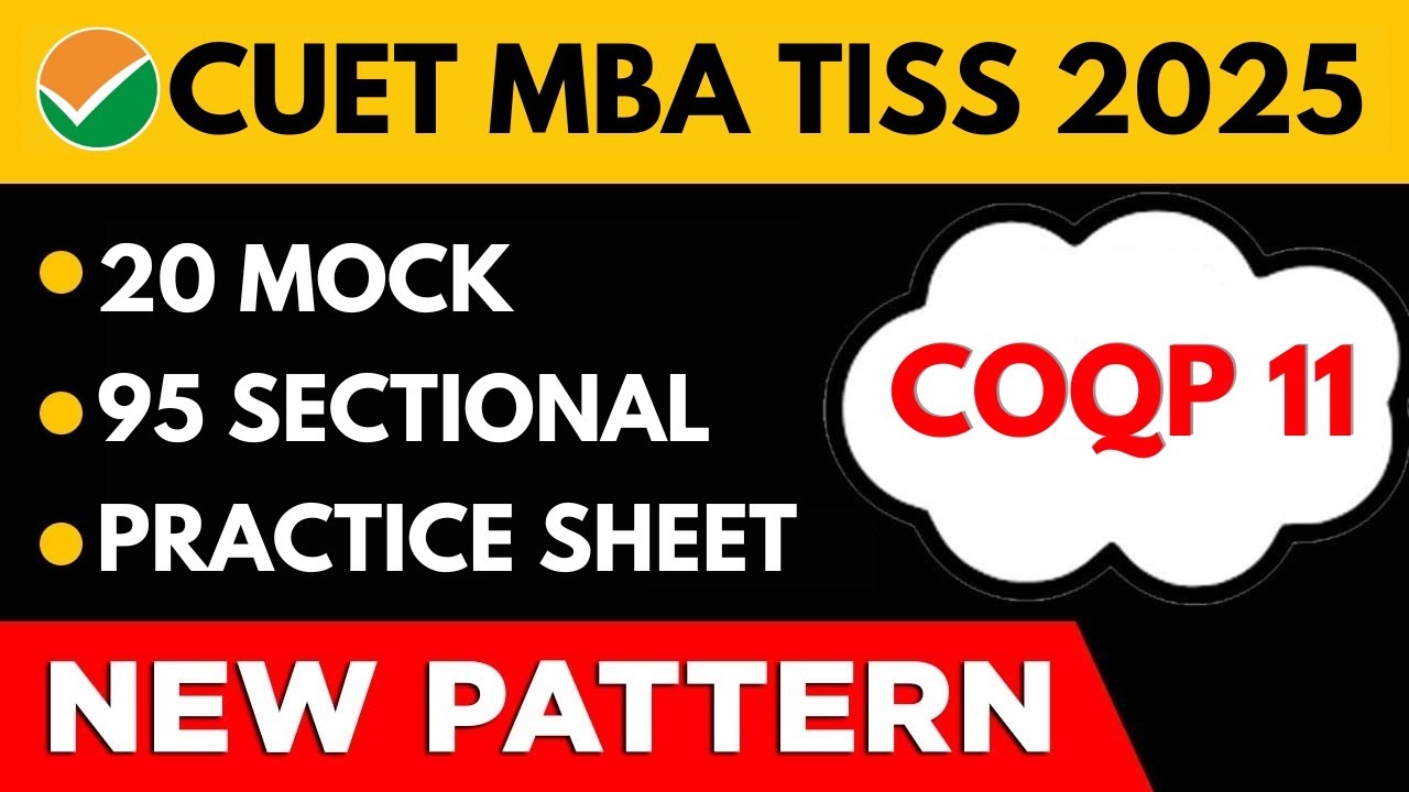 CUET PG MBA TISS LLB COQP 11 2025 | BEST TEST SERIES | 115 MOCK ONLY IN ...