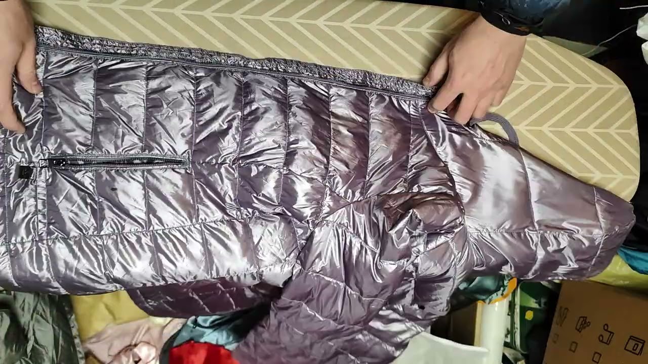 ASMR Ironing Andrew Marc downjacket