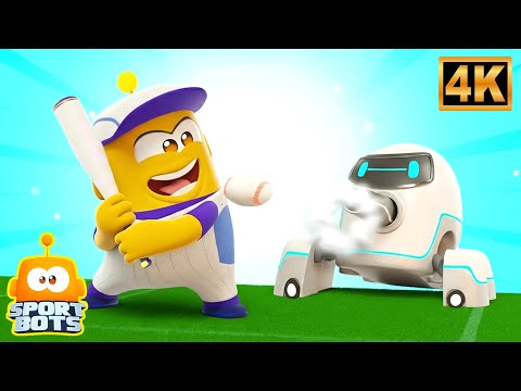 Sportbots | Partido de béisbol loco y divertidos dibujos animados fallidos