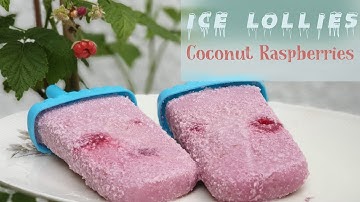 Raspberry coconut ice lollies, simply delicious