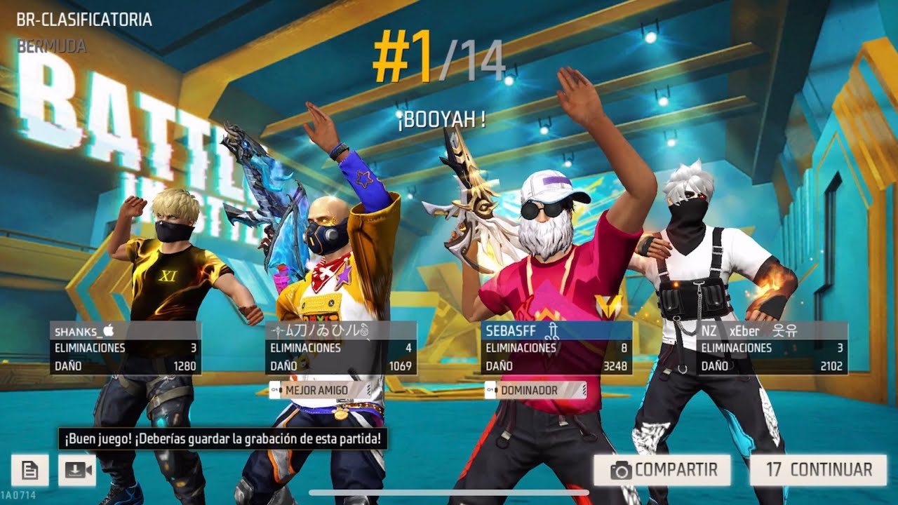 Subiendo a los 11 mil puntos con esta Escuadra Rushera Free Fire