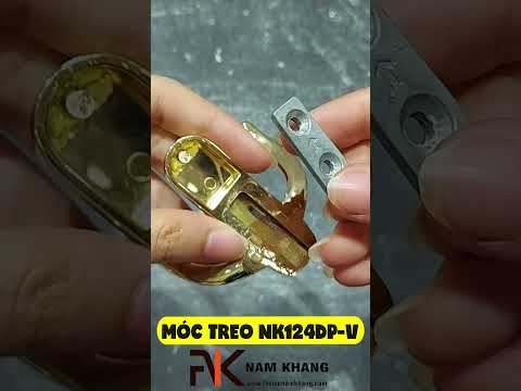M&oacute;c treo gắn tường m&agrave;u v&agrave;ng b&oacute;ng cao cấp NK124DP-V