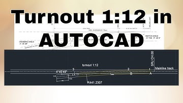 How to Draw Turnout 1:12 for Broad gauge railway track IN Autocade Software.  1:12 कैसे बनाएं