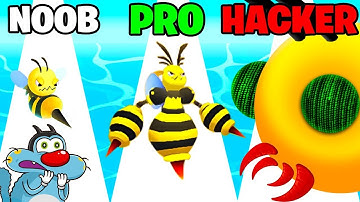 NOOB vs PRO vs HACKER | In Murder Hornet | With Oggy And Jack | Rock Indian Gamer |