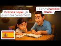 🇪🇸 Daily School Conversations | A1-A2 Spanish | Father-Daughter