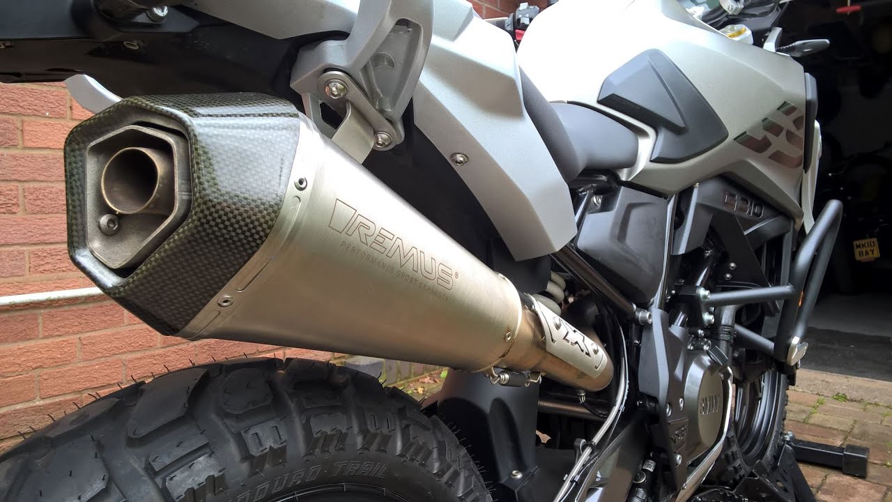 G310GS Remus Exhaust with 60mm inline Catalyst/Baffle YouTube