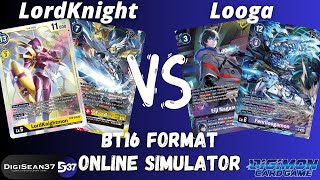LordKnightmon VS Loogamon | Digimon Card Game | BT16 Beginning Observer