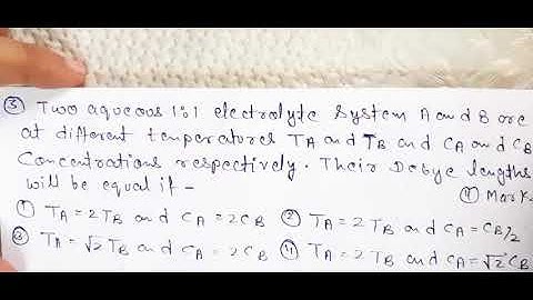 Electrochemistry CSIR NET June 2016 solution