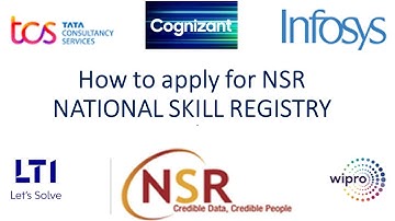 How to apply NSR NATIONAL SKILL REGISTRY FOR INFOSYS, TCS ,COGNIZANT, WIPRO  registration process