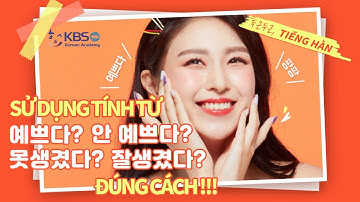 [두근두근, TIẾNG HÀN] BẠN ĐÃ BIẾT SỬ DỤNG "예쁘다", "안 예쁘다", "못생겼다", "잘생겼다" ĐÚNG CÁCH? | KBS TIẾNG HÀN