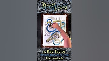 #2289 The Many Faces: Ink Painting Process Timelapse with Ray Taylor