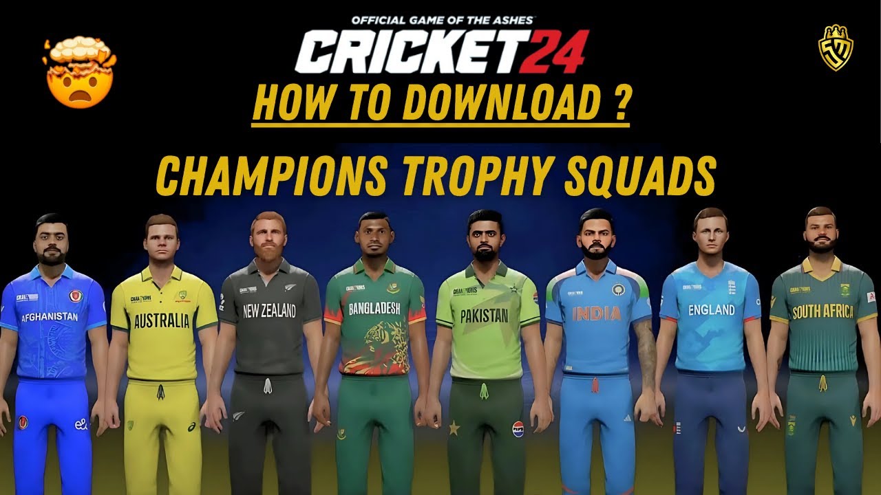 How to download Champions Trophy 2025 jersey / Teams in cricket 24 ...