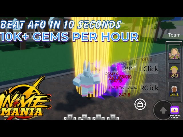 NEW FASTEST WAY TO GET GEMS IN ANIME MANIA | 10K+ PER HOUR class=