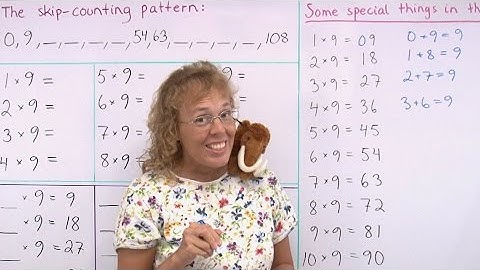 The special features of the multiplication table of 9, plus structured drill