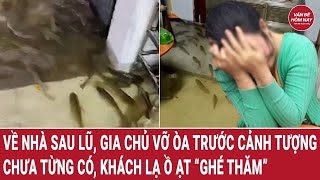 Returning home after the flood, the homeowner was overwhelmed by the unprecedented scene, with a ...