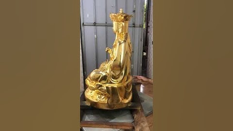 Tượng bồ tát địa tạng.  Mạ vàng 24k