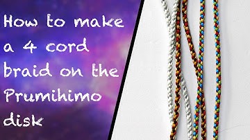 How to make a 4 cord braid on the Prumihimo disk