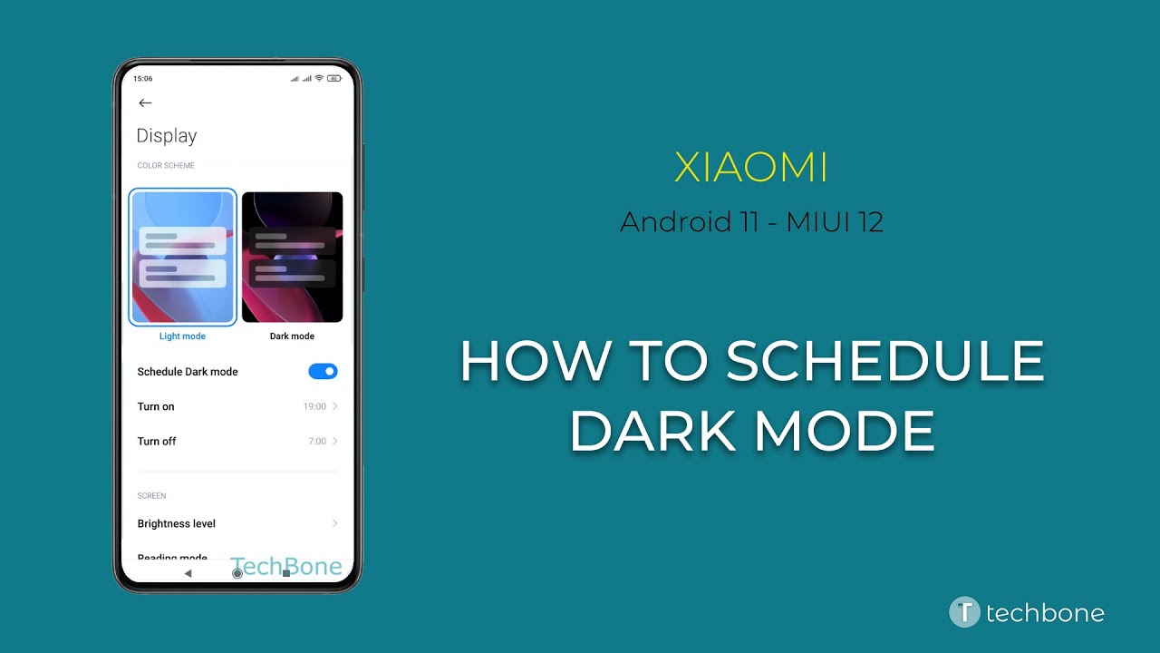 How to Schedule Dark mode Xiaomi [Android 11 MIUI 12] YouTube