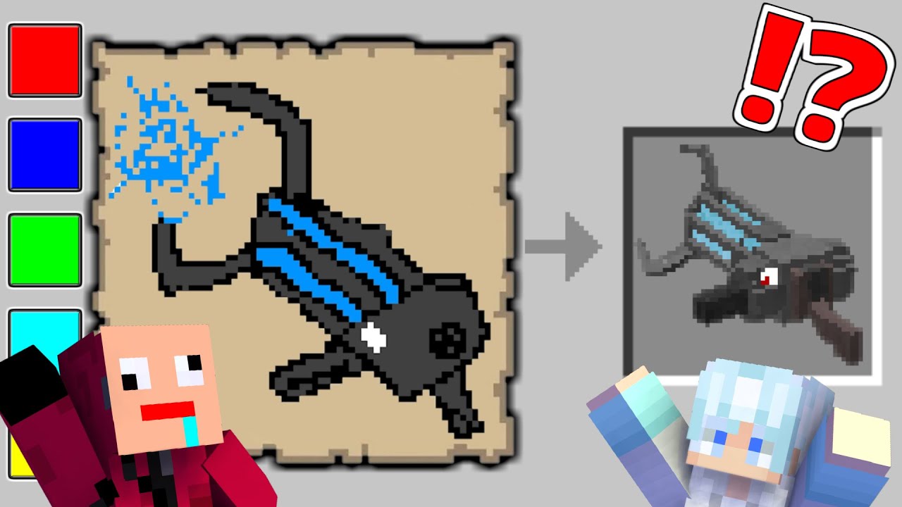 描いたものが手に入る世界でPVPをした結果！？【まいくら・マインクラフト】