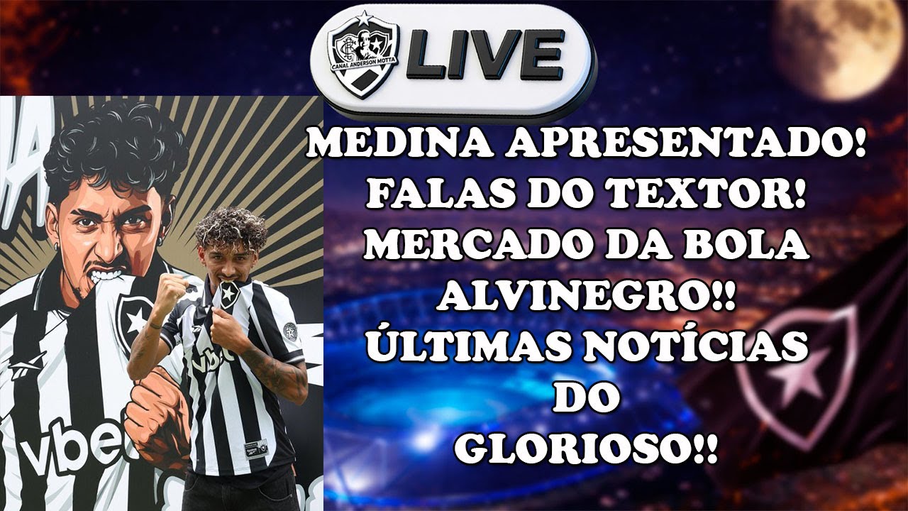 LIVE ALVINEGRA RAIZ - MEDINA APRESENTADO!FALAS DO TEXTOR!MERCADO DA BOLA!ÁREA MOLHADA!E MUITO MAIS!