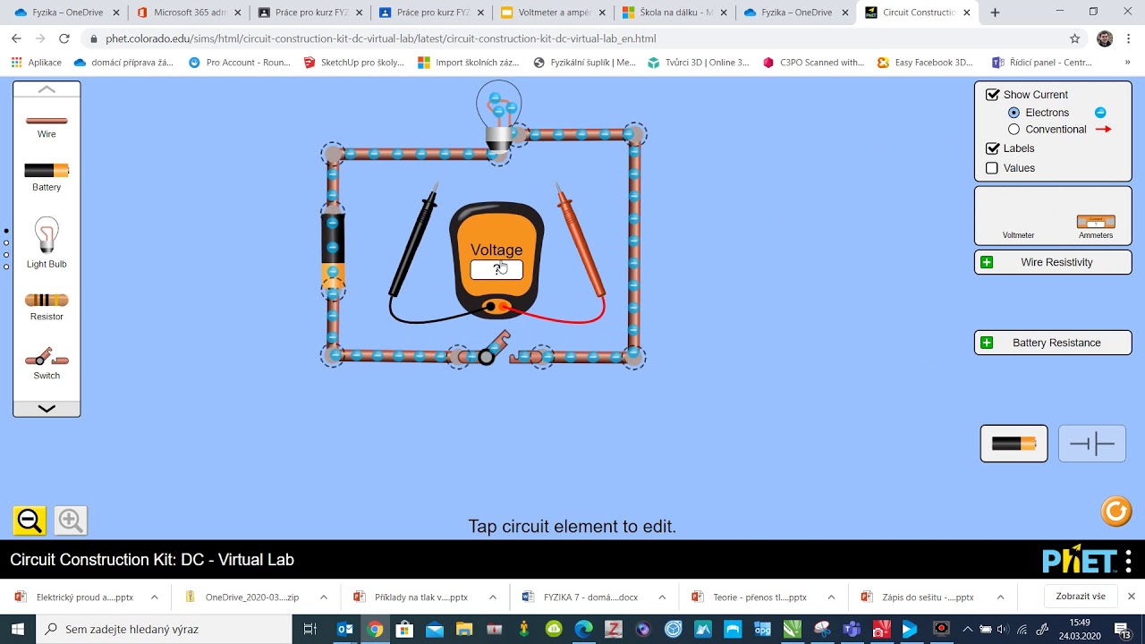 Zapojení voltmetru a ampérmetru