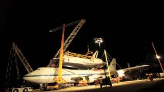 Space Shuttle Enterprise Removed from 747 Carrier Aircraft