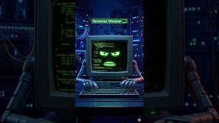 Terminal Window: Before modern UIs took over, programmers mastered the terminal. Pure coding 🔥