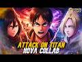 NOVA COLLAB ATTACK ON TITAN! VAZOU NOVAS SKINS MIKASA, LEVI, ANNIE E EREN CHEGANDO | HONOR OF KINGS