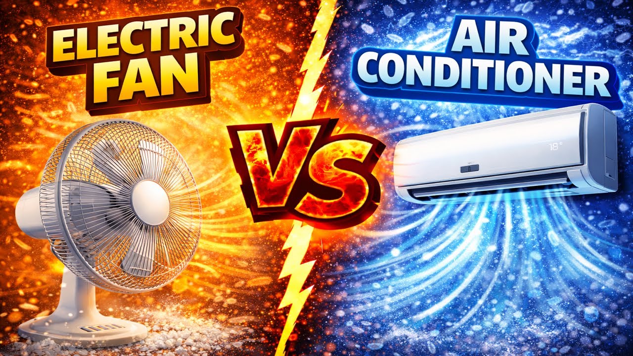 Electric Fan vs Air Conditioner | Which Is More Energy Efficient? | Air Conditioner vs Electric Fan