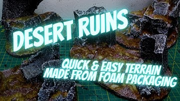 Terrain Tutorial - Quick & Easy Ruins - Trash to Terrain - Warhammer 40k AOS Fallout Drowned Earth
