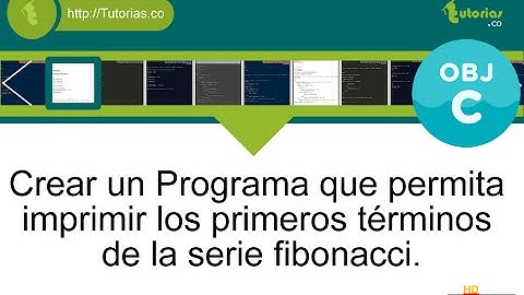 POO + ciclo for + Objective C (terminos de la serie fibonacci)