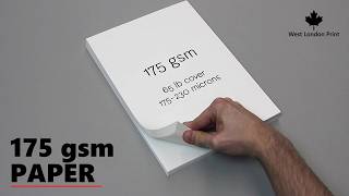 Card Weights | 175 gsm | 65 lb cover | 175-230 microns