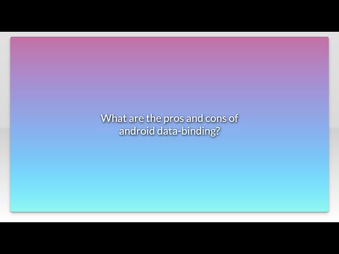 What are the pros and cons of android data-binding?