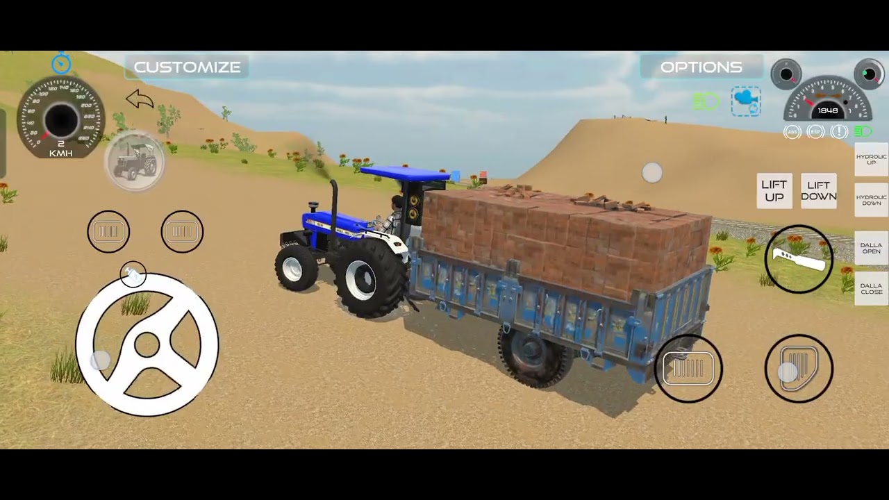 Indianwheels gamingvideo tractor troli bhari hui 😲newgamingvideo2026newvideo video newHollandtractor