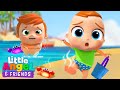 Hot and Cold at the Beach | Baby John | Little Angel And Friends Fun Educational Songs