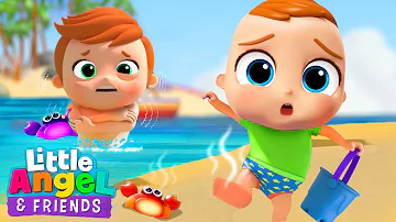Hot and Cold at the Beach | Baby John | Little Angel And Friends Fun Educational Songs
