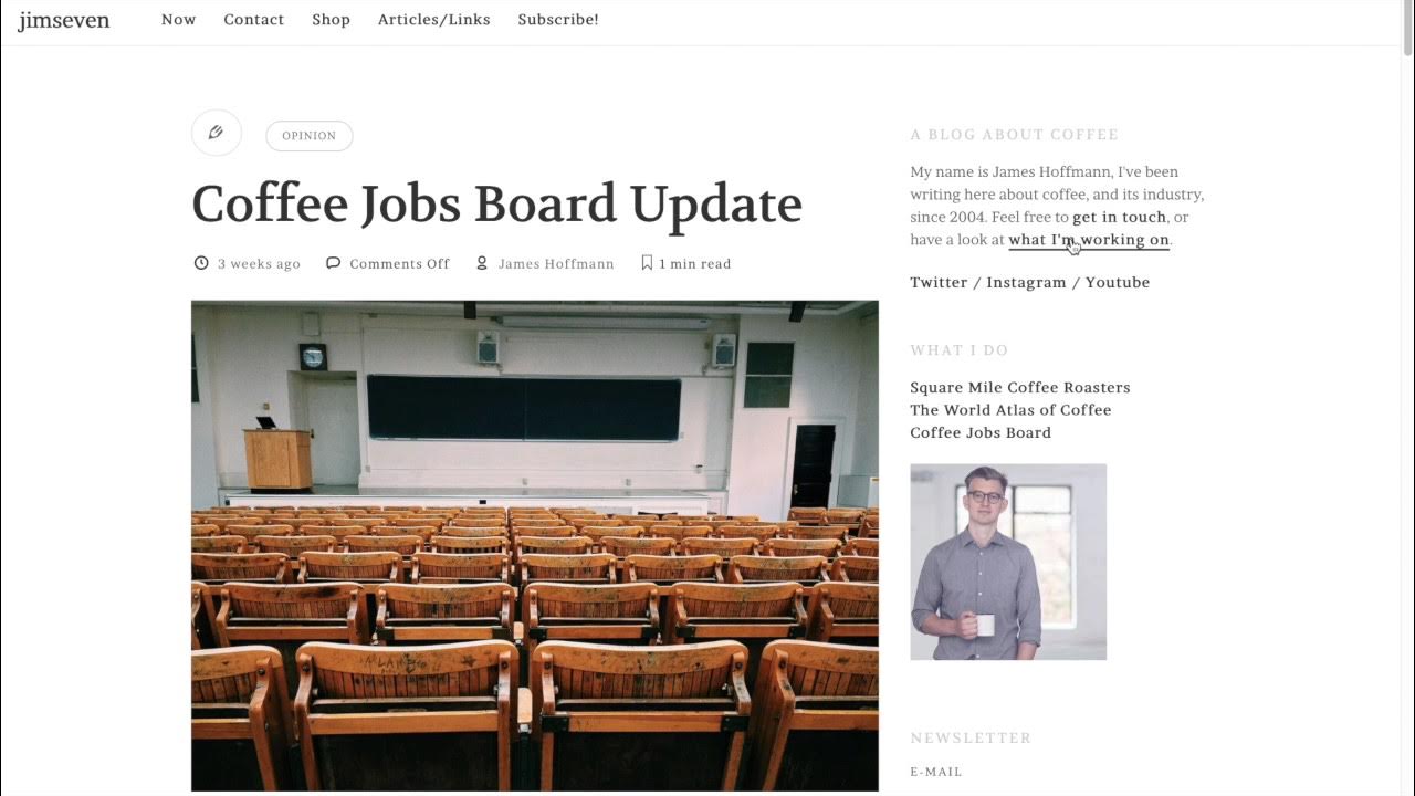 Influential Coffee Blogger of 2017 YouTube