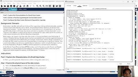 9.3.4 packet tracer   (data center exploration   physical mode)