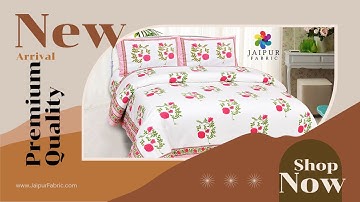 Premium Quality Hand Block Print King Size Bedsheets - JaipurFabric®