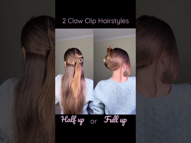 2 Claw Clip Hairstyles #hairtutorial #hairhack #hairstyleforgirls #clawcliphack #90shairstyle