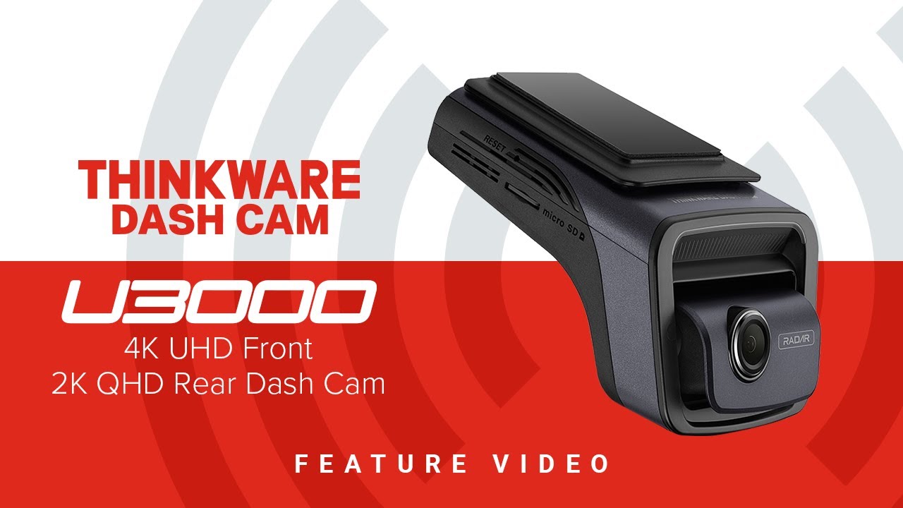 Thinkware U3000 2CH 4K Dash Cam Front and Rear w/ 64gb, Cpl, OBD